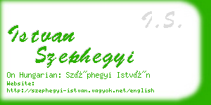 istvan szephegyi business card